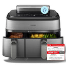 Philips NA555/00 Heißluftfritteuse mit Dampf – 5000 Series Dual Basket, 9 L
